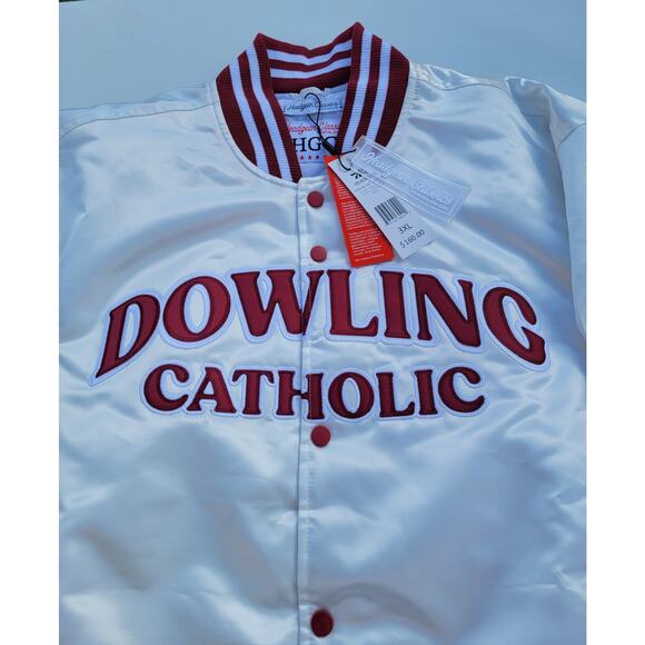 Caitlin Clark #22 Dowling Catholic High School Satin Jacket Size 3XL HGC, New - Picture 3 of 8